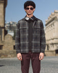 Men's Green Plaid Button-Up Shirt