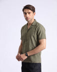 Green Self Texture Shirt