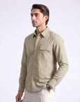 Skin Self Textured Casual Shirt