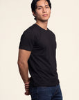 Men’s Heavyweight Black Crew Neck T-Shirt
