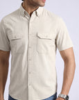 Men's Off-White Short Sleeve Shirt