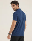 Teal Textured Polo Shirt
