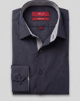 FOCUS Essential Charcoal Grid Dress Shirt