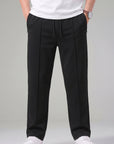 Men’s Black Pleated Track Pants