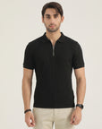 Black Zip Polo