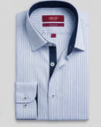 FOCUS Essential Sapphire Pinstripe Dress Shirt
