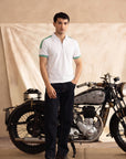 White Zip-Up polo