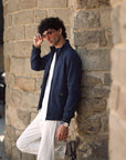 Dark Blue Bomber Jacket for Men