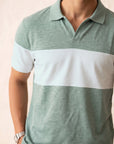 Colorblock Light Green Polo