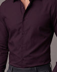 Men's Maroon Smart Fit Dress Shirt