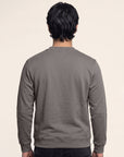 Men's Olive Grey Crewneck Graphic Sweatshirt
