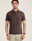 Brown Texture Polo