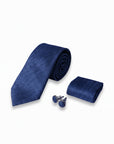 Navy Micro Fabric Tie Box