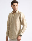 Light Brown Self Shirt