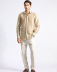 Light Brown Self Shirt