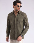 Dark green Causal Shirt