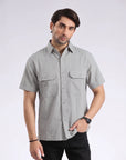 Gray Textured Shirt