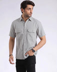 Gray Textured Shirt