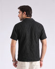 Black Texture Causal Shirt