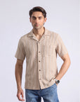Beige White Lining Shirt