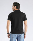 Men’s Classic Black Zip Polo Shirt