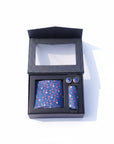 Blue Flower Micro Fabric Tie Box