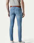 Slim Fit Men Sky Blue Denim