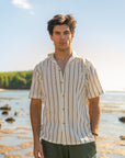 White Lining Textured Casual Shirt