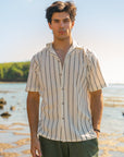 White Lining Textured Casual Shirt