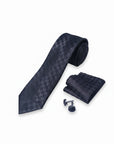 Black Texture Micro Fabric Tie Box