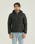 Men’s Black Puffer Jacket with Hood