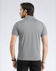 Gray Zip Polo Shirt