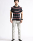 Yarn Dyed Striped Polo Shirt