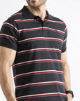 Yarn Dyed Striped Polo Shirt