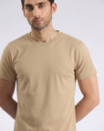 Light Brown Plain T-Shirt