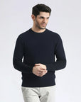 Navy Blue Knitted Sweater