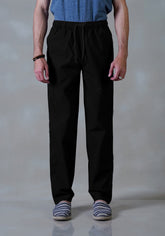 Black Plain Cotton Trouser
