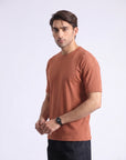 Drop Shoulder Rust T-Shirt