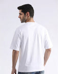 Drop Shoulder White T-Shirt