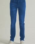 Carrot Fit Blue Denim Pant