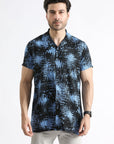 Blue Printed Shirt