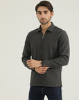 Black Zipper Casual Shirt