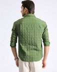 Green Textured Shirt