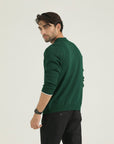 Green Self Zip Knitwear