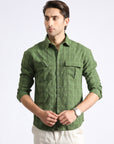 Green Textured Shirt