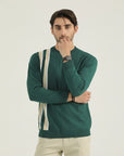 Round Neck Green Sweatshirt