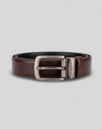 Reversible Texture & Plain Brown Belt