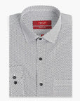 Grey Print Dress Shirt