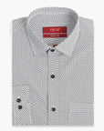 Grey Print Dress Shirt