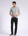 Self Printed Gray T-Shirt